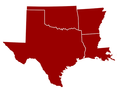 TX, OK, AR, LA