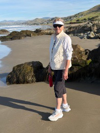 Carol Bennetts on the beach